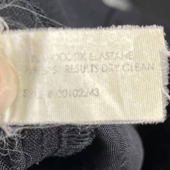 Club Monaco Italian Tropical Wool Pleat Front Dress Pants Crop Black Womens 2 - Picture 5 of 6